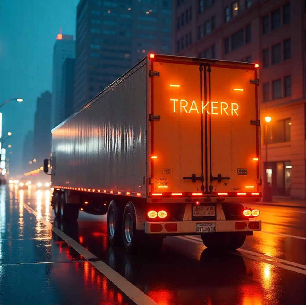 Logistics truck on highway